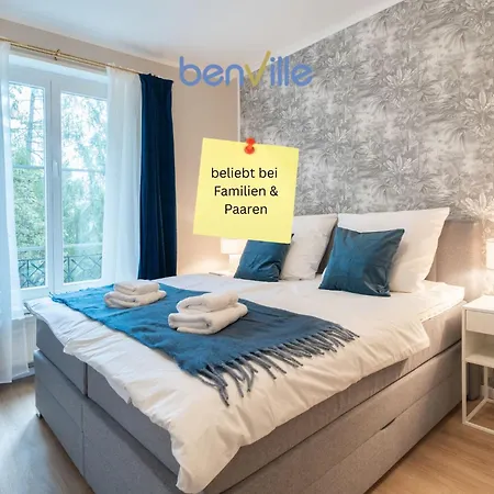 Apartmán Benville - 54qm Fuer 5 Personen - Ruhige Lage & Stellplatz - Wlan - Zentral - Fahrradkeller