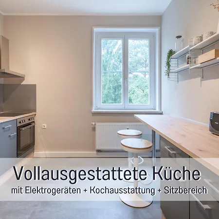 Apartmán Benville - 54qm Fuer 5 Personen - Ruhige Lage & Stellplatz - Wlan - Zentral - Fahrradkeller *