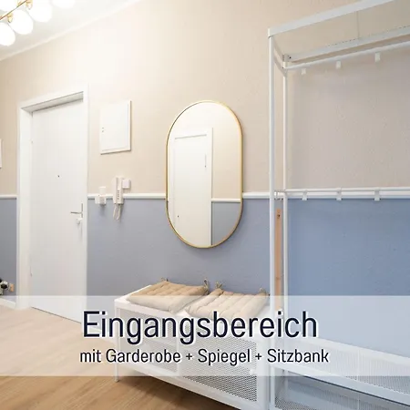Apartmán Benville - 54qm Fuer 5 Personen - Ruhige Lage & Stellplatz - Wlan - Zentral - Fahrradkeller *